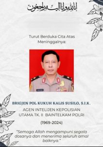 Ketua Umum Askaindo H. Sunarto, HS, SE, ST. menyampaikan ucapan bela sungkawa atas meninggalnya BRIGJEN POL KUKUH KALIS SUSILO, S.I.K.”, salah satu Pembina Askaindo