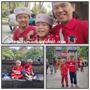 Pagi Ceria Bersama Dua Malaikat di Taman Bungkul