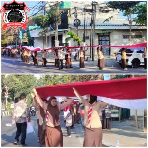 Luar Biasa, Moment SMK Negeri 8 Surabaya, Merayakan HUT RI yang ke 80 Tahun, Membentangkan Bendera Merah Putih Sepanjang 1,5 Kilometer