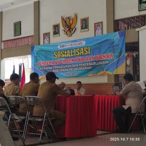 Sosialisasi Penanganan Opsen PKB dan Bank di Kecamatan Kembangbahu Lamongan Dipimpin Langsung oleh Camat Sutikno